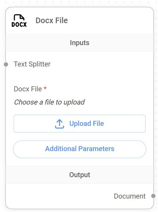 <p>Docx File Node</p>